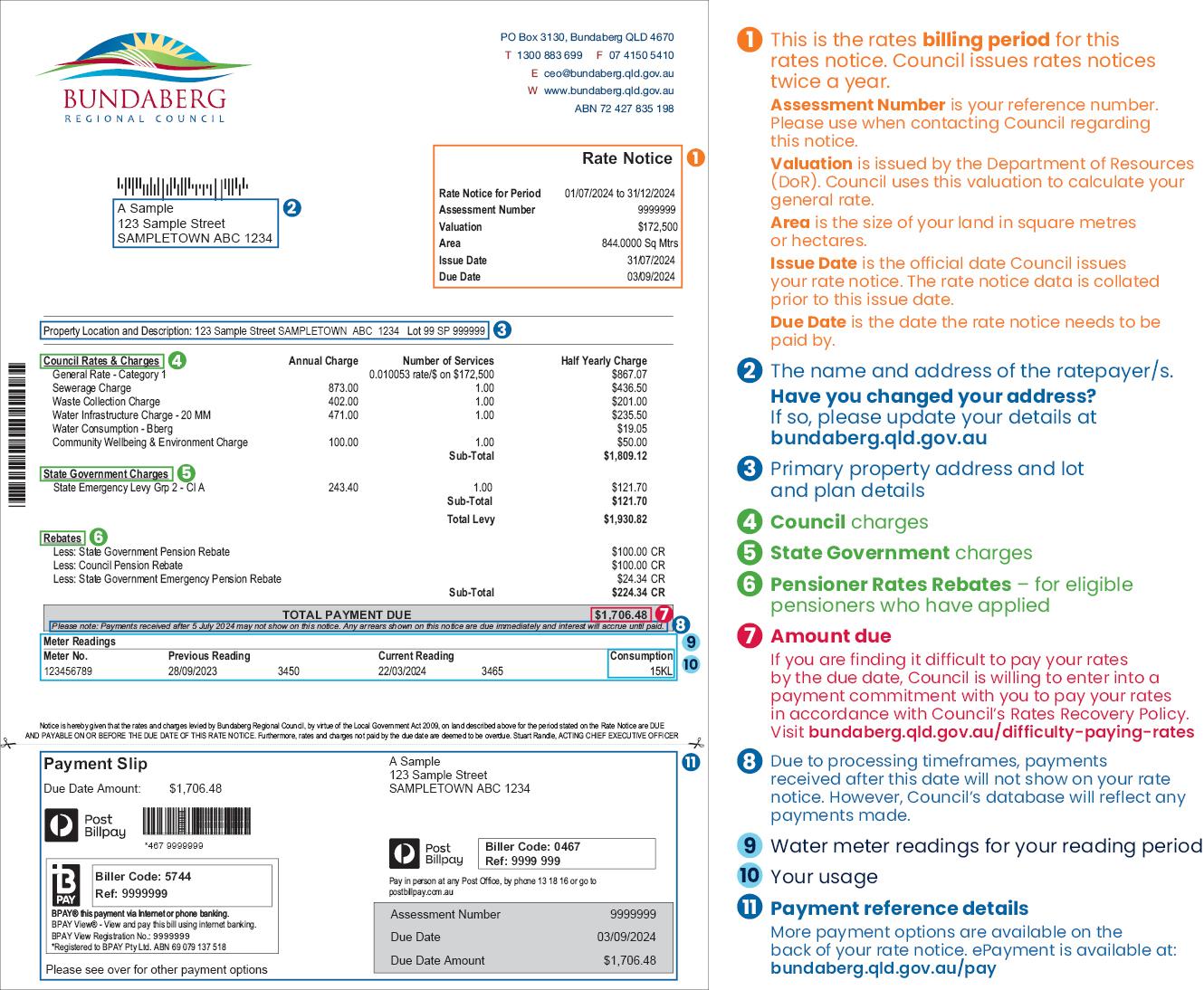 For further assistance with your rates notice please contact 1300 883 699.