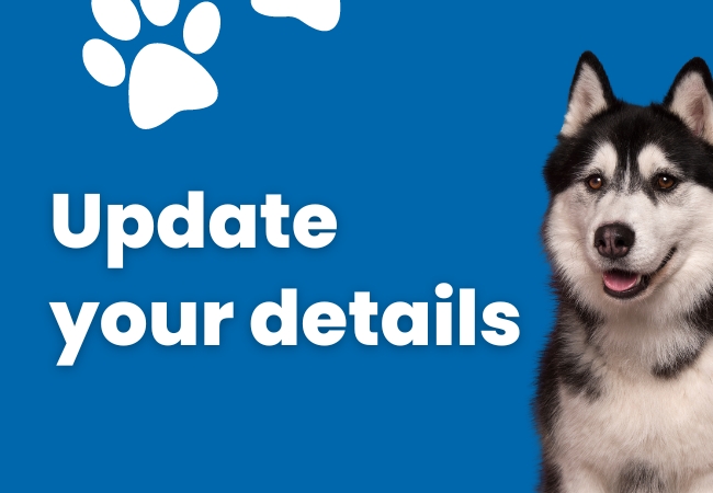 Update your pet's details online.