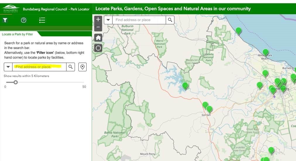 Park Locator Map