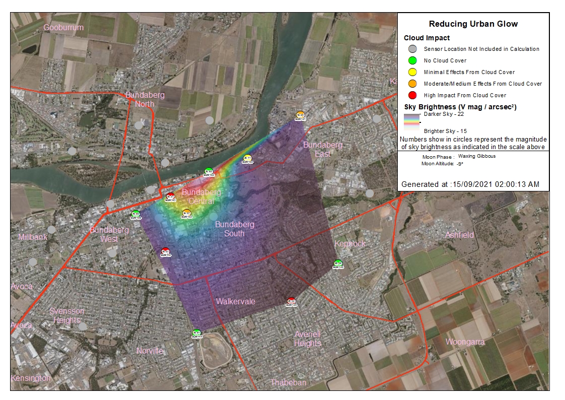 SQM City latest urban glow map