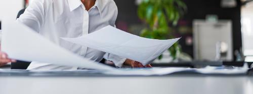 Lady with business papers