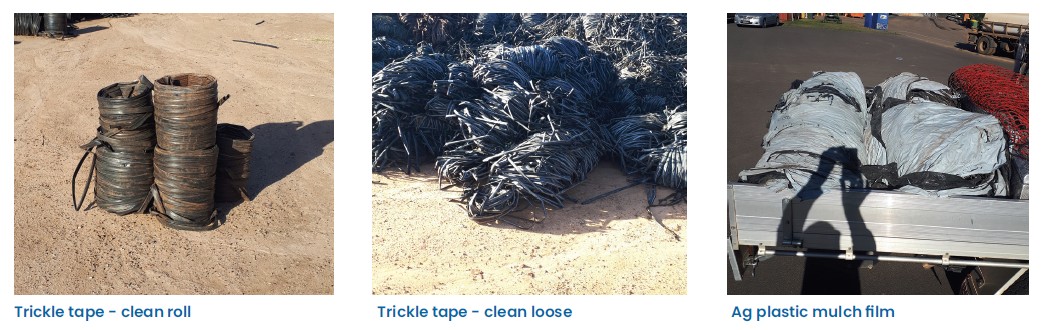 Image of Trickle Tape Clean Rolls, Trickle Tape Clean Loose and Ag Plastic Mulch Film